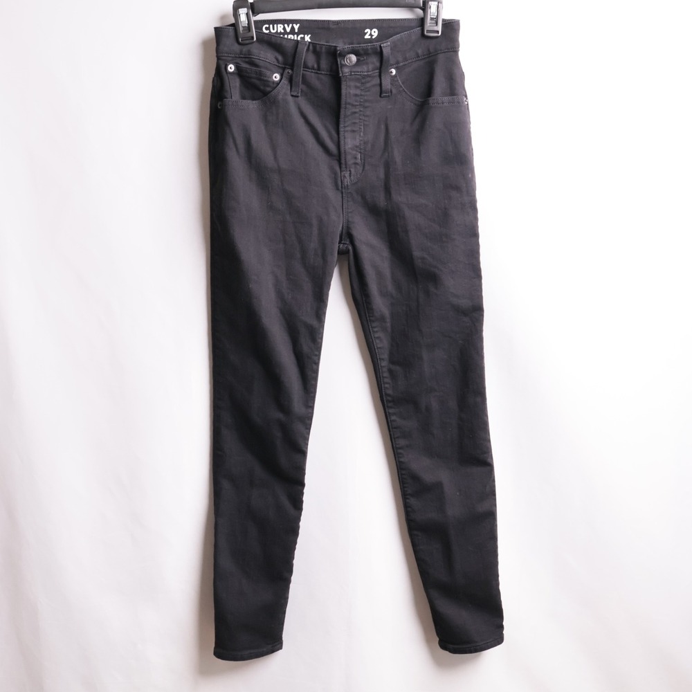 J.Crew Curvy Toothpick Jeans Black‎ High Rise Skinny Womens 29 H8238 HO21
